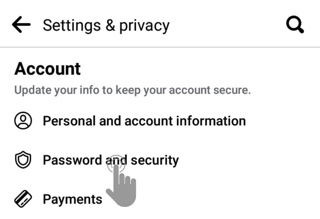 Facebook Password and security
